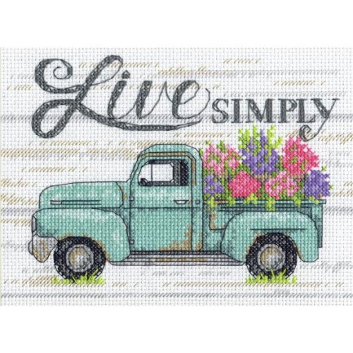 (image for) Mini Flower Truck Counted Cross Stitch Kit